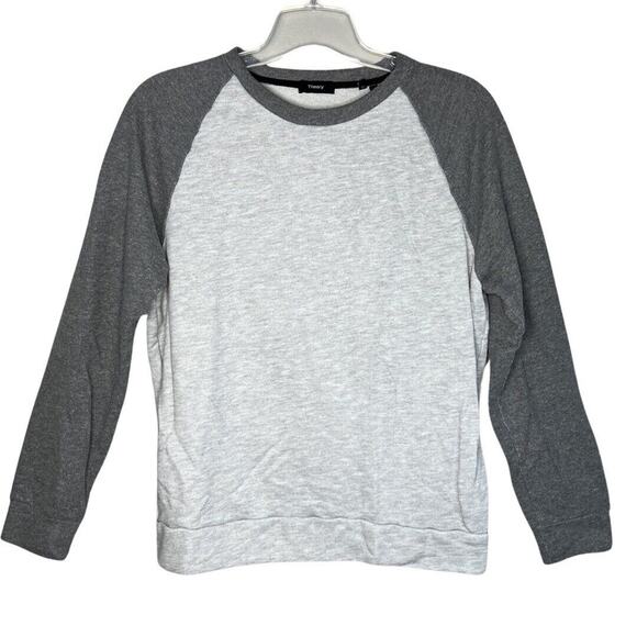 Theory Shirt Mens XL Grey Crew Sweatshirt Veton B Axis Terry Neutral Minimalist - Picture 1 of 6